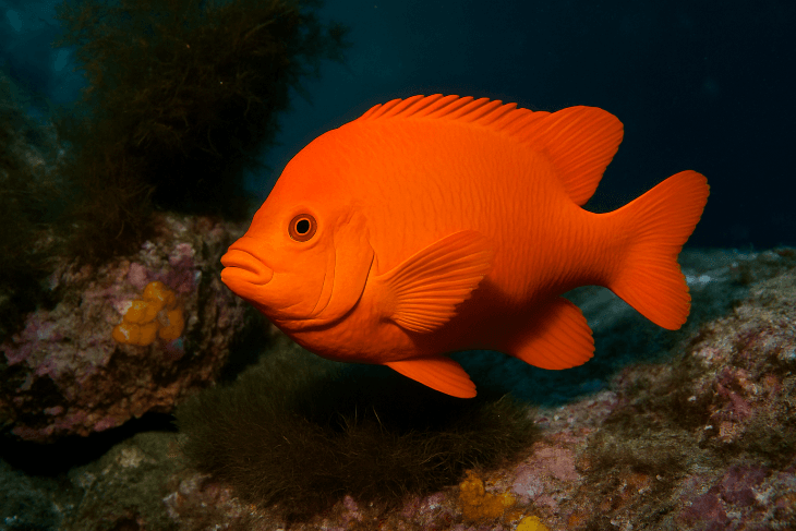 Fakta Unik Ikan Garibaldi: Si Jingga Terang yang Setia Menjaga Sarangnya